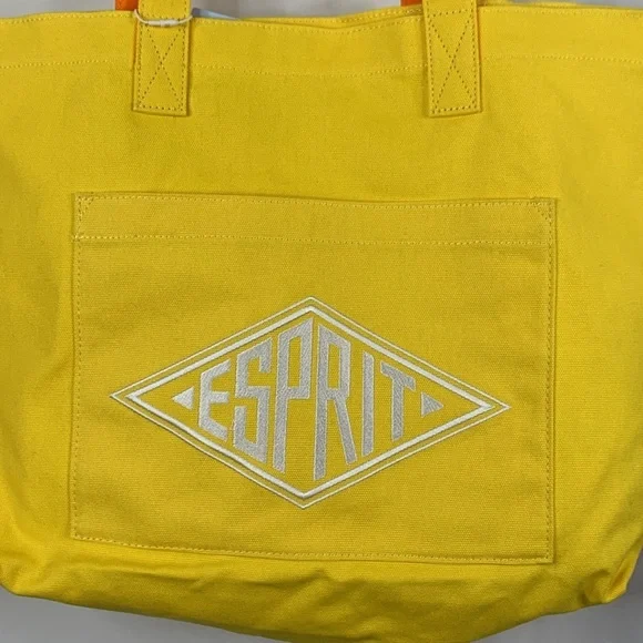Esprit Yellow Tote Bag- NWT - Picture 5 of 11